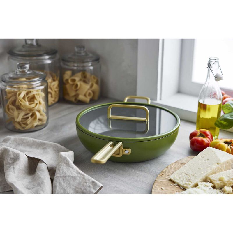 GreenPan Stanley Tucci Covered Pan Junior 29cm- Tuscan Olive image number 2